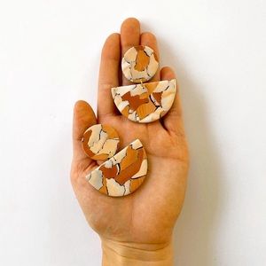 Cotton and Clay Co / Otie Co handmade earrings one of a kind clay earrings